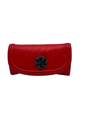 Red Leather Clutch/Wallet